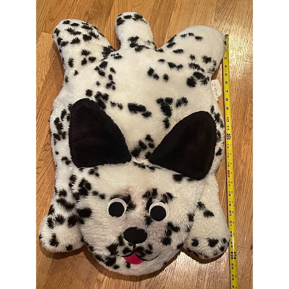 Vintage Crown Crafts Large Dalmatian Pillow Buddies‎ White Black Spotted Plush